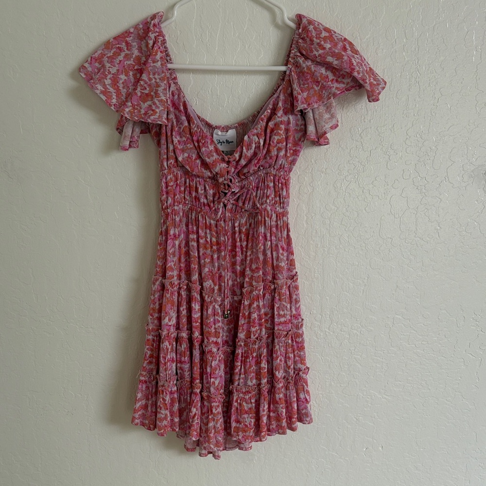 Floral Pink Mini Dress